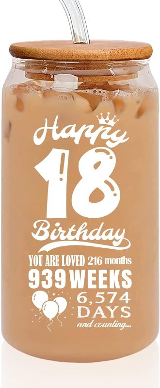 Photo 1 of 18th Birthday Decorations for Girls Boys - 2005 18th Birthday Gifts for Girls - Gifts for 18 Year Old Girl - Birthday Gifts for Girls Boys Daughter Son Sister - 16 Oz Coffee Can Drinking Glass Cup
