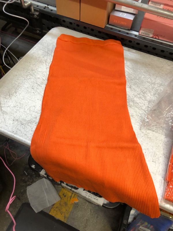 Photo 1 of small orange knit skirt