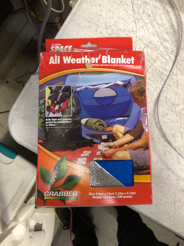 Photo 1 of Grabber Blue All Weather Blanket .5 in. H x 60 in. W x 84 in. L 1 pk
