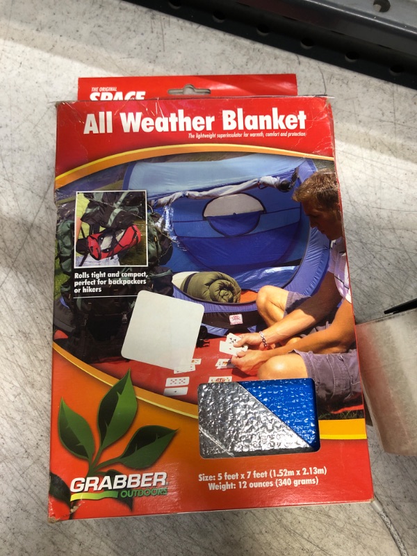 Photo 2 of Grabber Blue All Weather Blanket .5 in. H x 60 in. W x 84 in. L 1 pk
