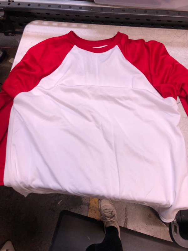 Photo 2 of CHAMPRO Men's Three-Quarter Raglan Sleeve Lightweight Polyester Baseball Shirt with Mesh Side Inserts
L