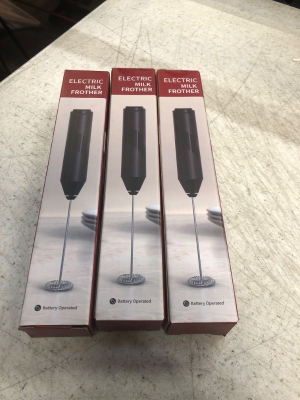 Photo 1 of 3 pack 
Simple Deluxe Electric Milk Frother Handheld Battery Operated Automatic Milk Foam Whisk Drink Mixer for Coffee, Frappe, Latte, Matcha, Black Black No Stand