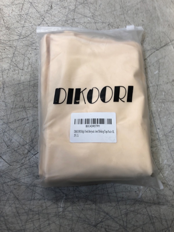 Photo 2 of DIKOORI High Neck Bodysuit Shapewear for Women Sleeveless Jumpsuits Tummy Control Seamless Clothing Tops X-Large Nude