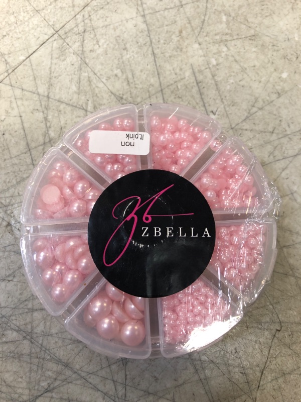 Photo 1 of 2000 FLAT PINK PEARLS HALF ROUND PEARL BEADS 