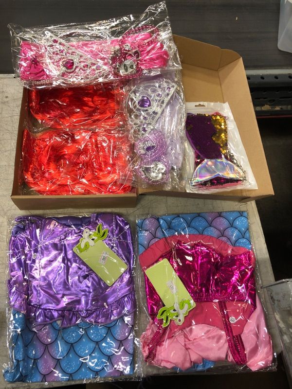 Photo 1 of 
GIRLS MERMAID COSPLAY COSTUME 2 SETS 
SIZE 3-4 
