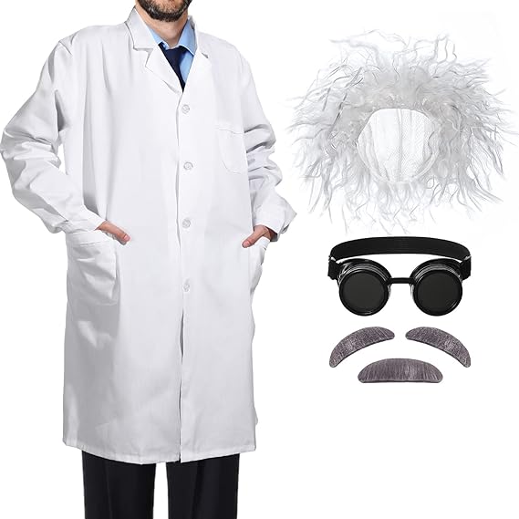 Photo 1 of 6PCS  MAD SCIENTIST COSTUME SET 