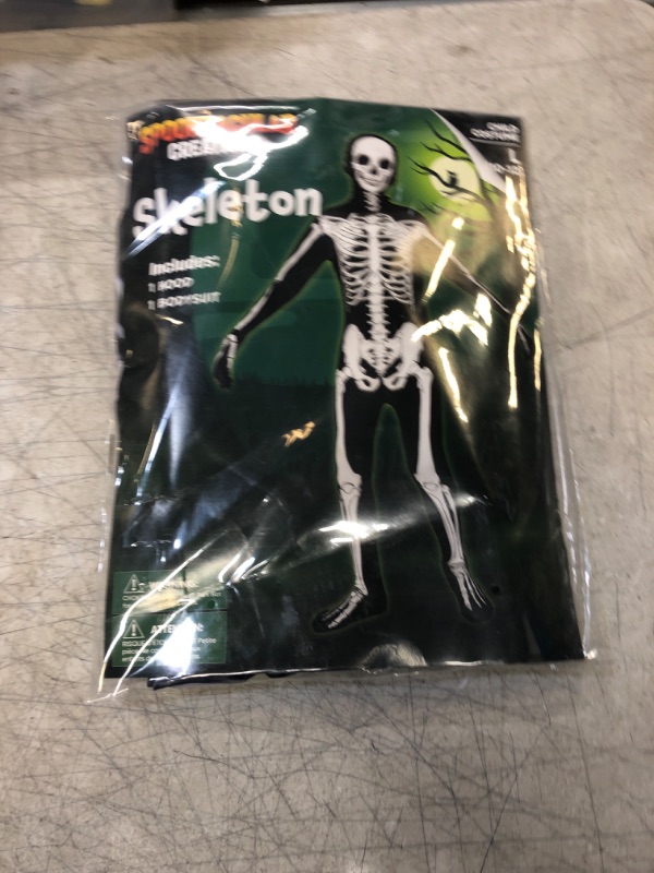 Photo 2 of Spooktacular Creations Halloween Kids Scary 3D Skeleton Costume for Boys, Toddlers Skeleton Costume for Halloween Dress Up Large (10-12 yr)