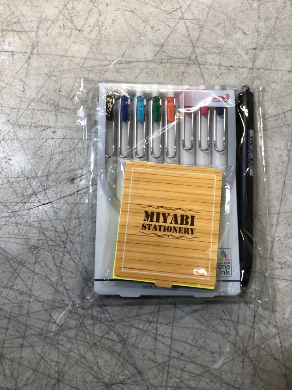 Photo 1 of Mitsubishi Gel Ballpoint Pen Uniball One 0.38mm,9 Colors, Sticky note bonus that can be pasted and peeled off.(UMNS38-9C)