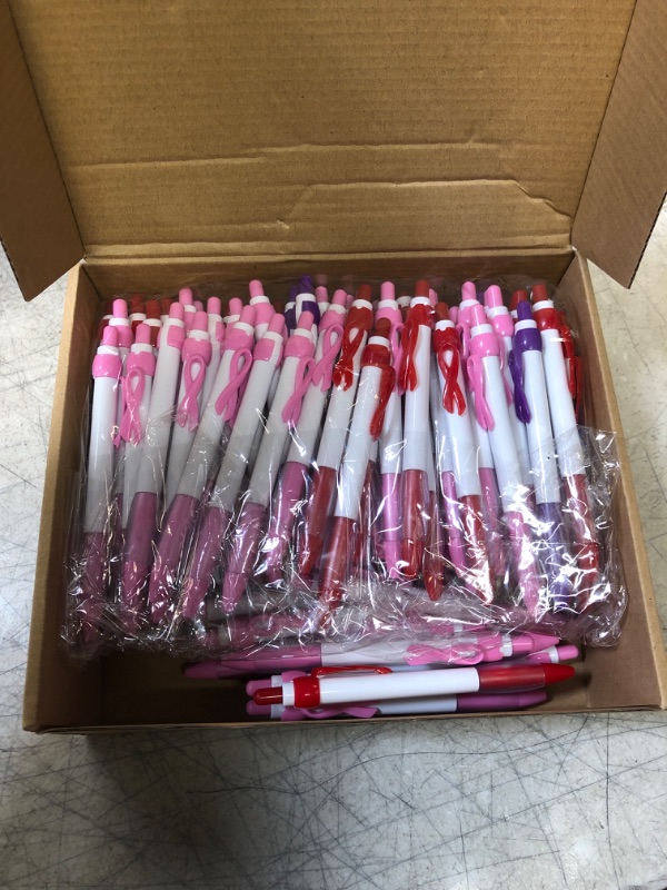 Photo 1 of 120 PCS BREAST CANCER AWARENESS PENS 