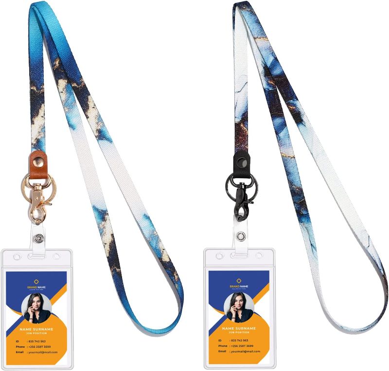 Photo 1 of Lanyards for id Badges Key Lanyard Durable ID Lanyard with Keyring and Waterproof id Holder
