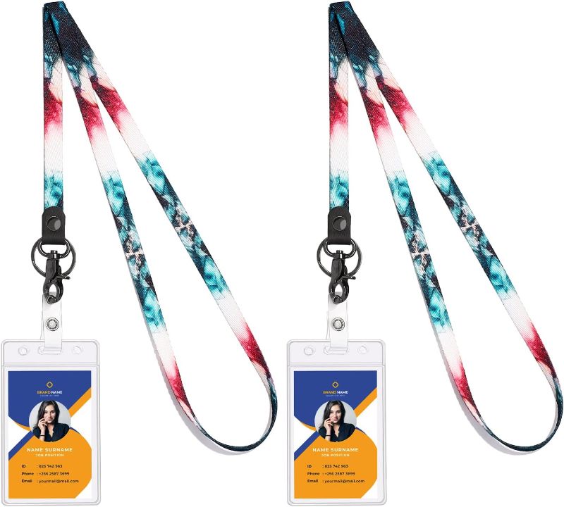 Photo 1 of Lanyards for id Badges Key Lanyard Durable ID Lanyard with Keyring and Waterproof id Holder
