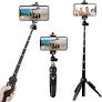 Photo 1 of Portable 40 Inch Aluminum Alloy Selfie Stick Phone Tripod with Wireless Remote Shutter Compatible with 14 13 12 11 pro Max Xr X 8 7 6 Plus, Android Smartphone black