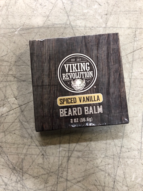 Photo 2 of Viking Revolution Spiced Vanilla Beard Balm for Men - Beard Butter for Men with Argan Oil and Jojoba Oil - Beard Softener and Beard Moisturizer for Men Beard Styling Balm (1 Pack, 2oz) Spiced Vanilla 2.00 Ounce (Pack of 1)