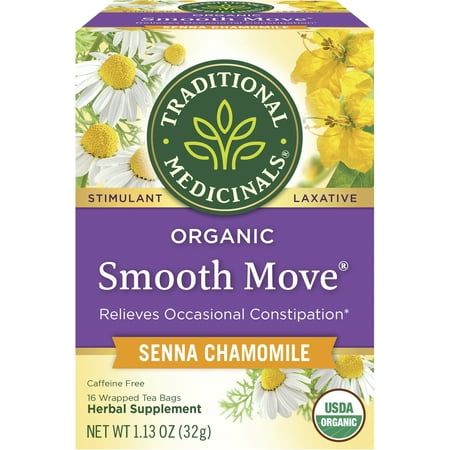 Photo 1 of (6 Pack)Traditional Medicinals Organic Smooth Move Chamomile Herbal Laxative Tea Bags 16 Ct. EXP
AUG 2026