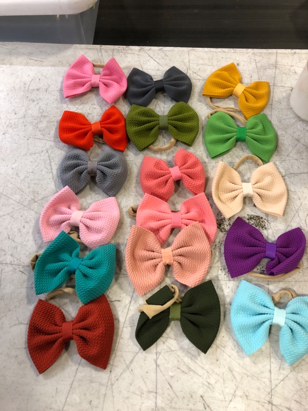 Photo 1 of 17 PCS LARGE KNOT BOW HEADBANDS FOR BABY GIRL                             