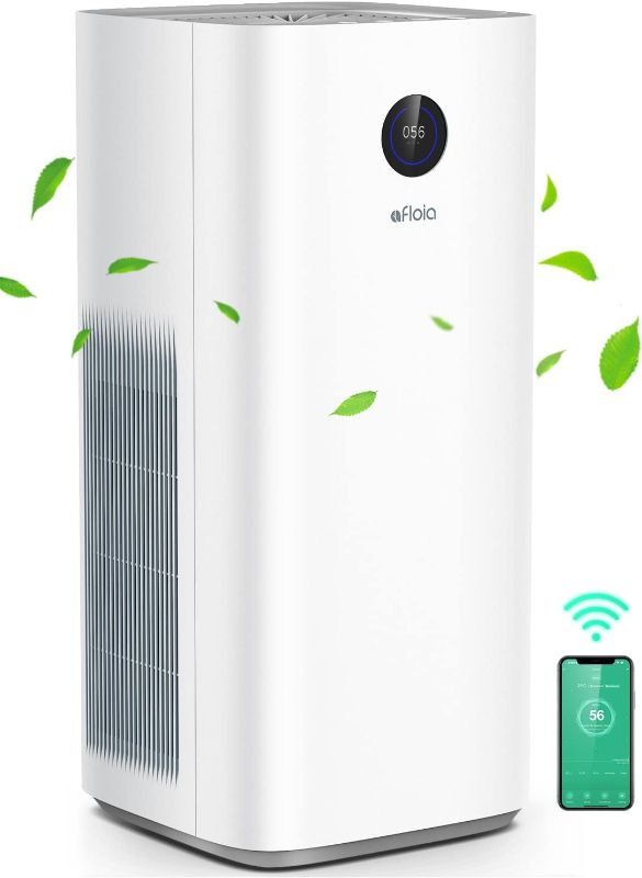 Photo 1 of Afloia Smart Air Purifiers for Home Large Room Up to 3576 sq. Ft, Auto True HEPA Air Filter WiFi Alexa Remote Control, Quiet Air Cleaner with PM2.5 Monitor for 99.99% Allergies, Smoke, Dust, Pollen
