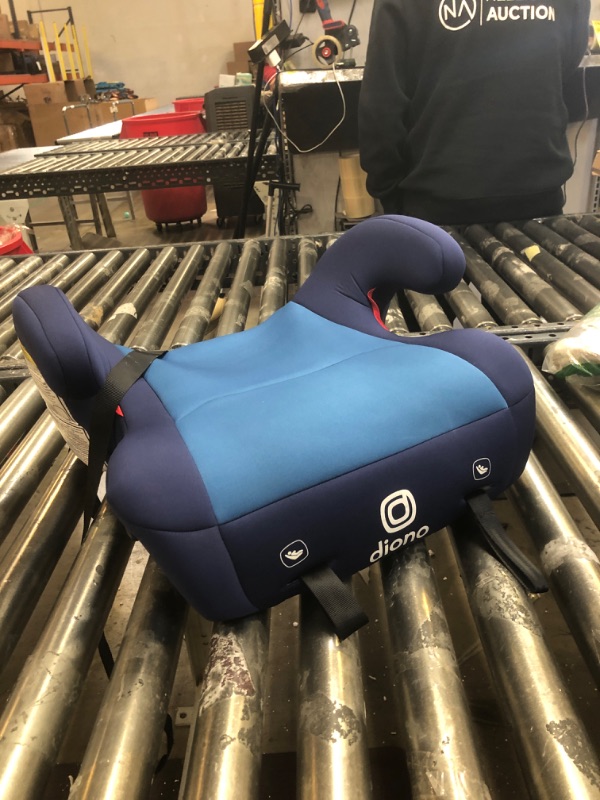 Photo 2 of Diono Solana 2 XL, Dual Latch Connectors, Lightweight Backless Belt-Positioning Booster Car Seat, 8 Years 1 Booster Seat, Blue 2019 LATCH Connect Single Blue