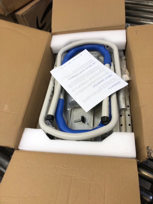 Photo 1 of FlexiStep Medical Bed Step Stool with Handles for Adults - Heavy Duty Adjustable Bedroom Stepping Stool with Handrails - Wide, High Grip Base for Seniors - Elderly Mobility Accessories for High Beds