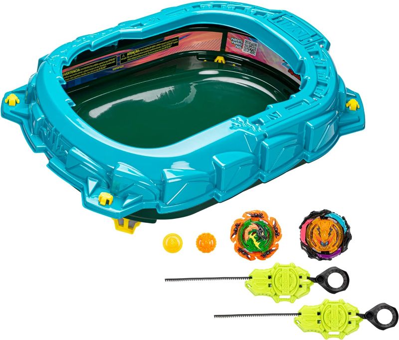 Photo 1 of Beyblade Burst QuadStrike Light Ignite Battle Set, with Beyblade Stadium, 2 Spinning Tops, and 2 Beyblade Launchers, Toys for 8 Year Old Boys & Girls & Up (Amazon Exclusive)
