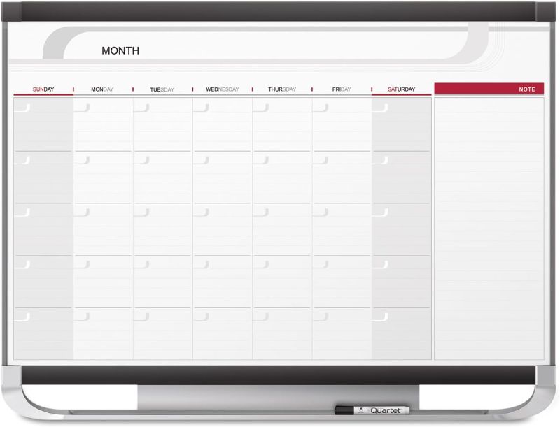 Photo 1 of Quartet Dry Erase Calendar Board, Planner, Magnetic Whiteboard, 3' x 2', Yearly, Total Erase Surface, Prestige 2 (CP32P2)
