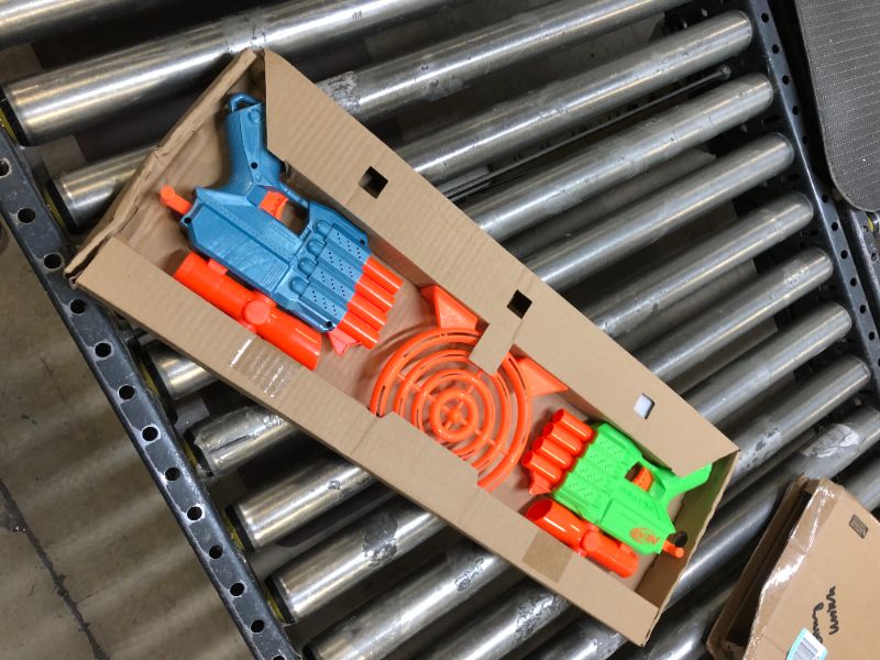 Photo 3 of NERF Elite 2.0 Face Off Target Set, Includes 2 Dart Blasters & Target & 12 Elite Darts, Toy Foam Blasters for Kids Outdoor Games