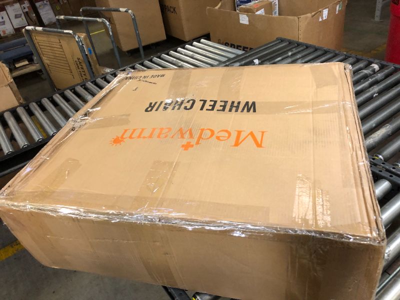 Photo 1 of Medwarm Aluminum Lightweight Wheelchairs with Handbrakes, Wheelchairs for Adults, Self-propelled Wheelchairs with Flip Up & Height Adjust Armrest (22inch Rear Wheel) 22 Inch Rear Wheel