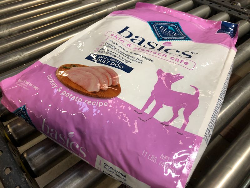 Photo 2 of Blue Buffalo Basics Skin & Stomach Care, Natural Adult Small Breed Dry Dog Food, Turkey & Potato 11-lb 11 Pound (Pack of 1) BB 