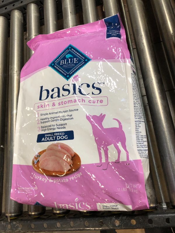 Photo 3 of Blue Buffalo Basics Skin & Stomach Care, Natural Adult Small Breed Dry Dog Food, Turkey & Potato 11-lb 11 Pound (Pack of 1) BB 