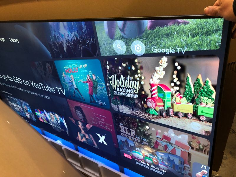 Photo 3 of TCL 75-Inch Q7 QLED 4K Smart Google TV (75Q750G, 2023) 75 inches --- WILL NOT COME IN A BOX -- MISSING LEGS