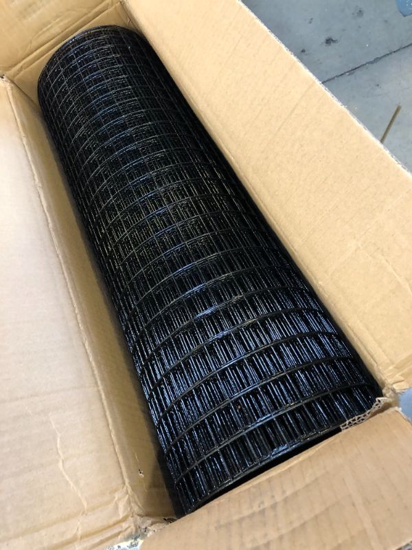 Photo 3 of 24'' x 50' 1inch Hardware Cloth 16 Gauge Black Vinyl Coated Welded Fence Mesh for Home and Garden Fence and Home Improvement Project (24'' x 50') 24inch×50ft