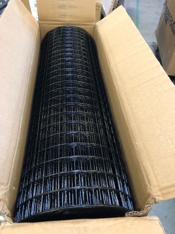 Photo 2 of 24'' x 50' 1inch Hardware Cloth 16 Gauge Black Vinyl Coated Welded Fence Mesh for Home and Garden Fence and Home Improvement Project (24'' x 50') 24inch×50ft