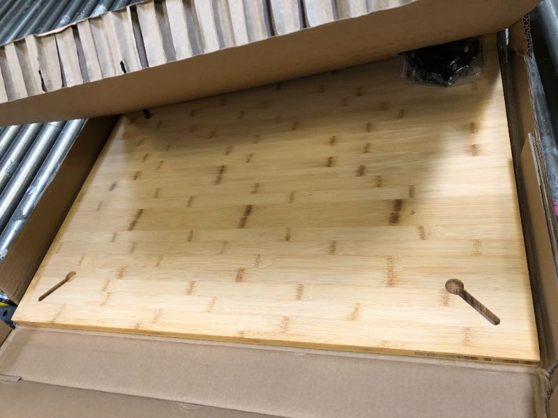 Photo 2 of 30 x 21 in Extra Large Bamboo Cutting Board and Stovetop Cover, Stove Top Cover Chopping Board with Detachable Legs and Juice Groove, Protector Board for Restaurant Kitchen Counter & Sink XXXL(30x21x3.3")