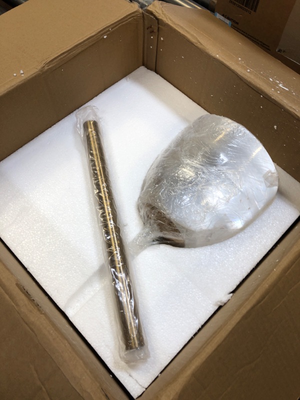 Photo 1 of TPZLRN Acrylic End Table, Acrylic Side Table,Clear Round Side Table with Brass-Colored Metal Support Rod for Office Living Room Bedroom, Easy Assembly Classic