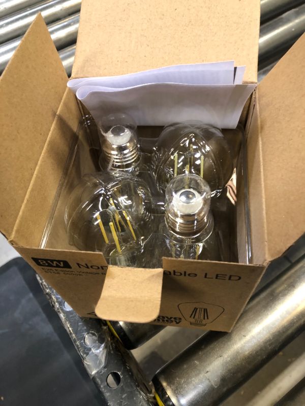 Photo 2 of 4-Pack Vintage E26 LED Edison Bulbs 100W Equivalent 1400LM High Brightness 8W ST58 LED Filament Light Bulbs 5000K Daylight White Medium Base CRI90+ Antique Clear Glass for Home Kitchen, Non-dimmable