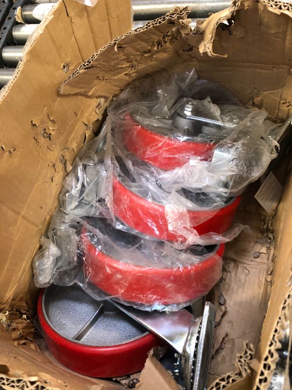 Photo 1 of 8" Caster Wheels, Casters Set of 4 - Heavy Duty Casters, Swivel Industrial Casters with Brake, Locking Casters with No Noise Polyurethane on Steel Wheels for Toolbox Workbench, Total Capacity 6000 lbs 4 8 inch (4 Swivel with Brake)