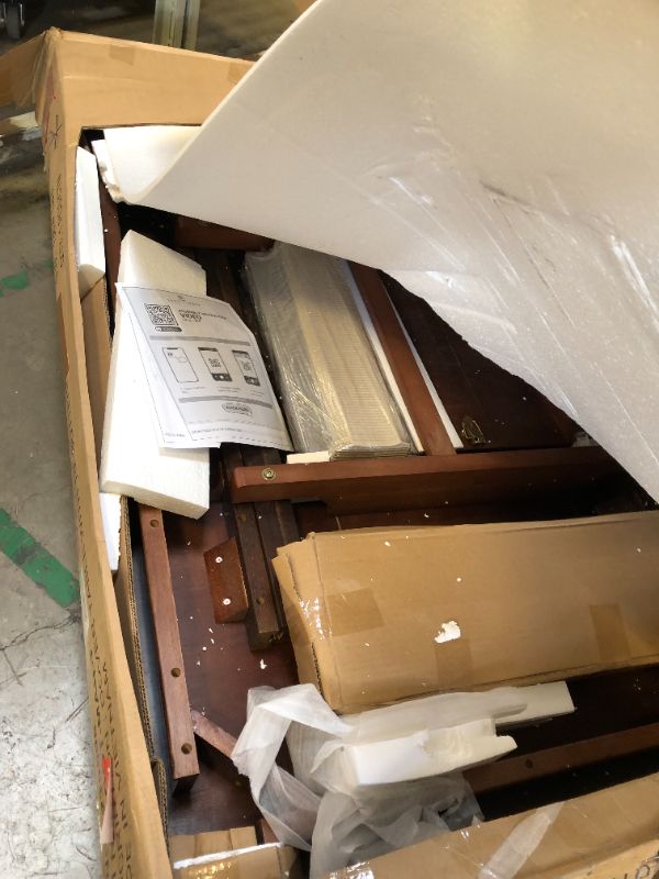 Photo 1 of East West Furniture DOT-MAH-T Dover Dining Table - a Rectangle Wooden Table Top with Butterfly Leaf & Stylish Legs, 42x78 Inch, Mahogany