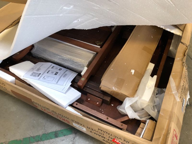 Photo 1 of East West Furniture DOT-MAH-T Dover Dining Table - a Rectangle Wooden Table Top with Butterfly Leaf & Stylish Legs, 42x78 Inch, Mahogany