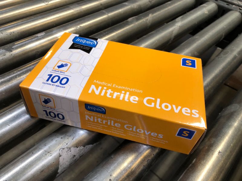 Photo 2 of Inspire Nitrile Gloves | THE ORIGINAL Quality Stretch Nitrile Exam Cobalt Blue | 4.5 Gloves … Small Box of 100