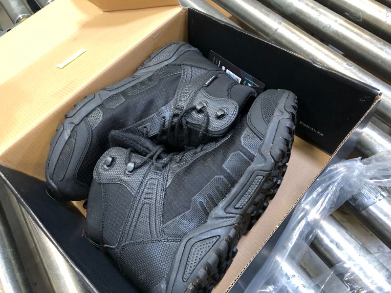 Photo 2 of FREE SOLDIER Men's Waterproof Hiking Boots Lightweight Work Boots Military Tactical Boots Durable Combat Boots 9 Waterproof Black