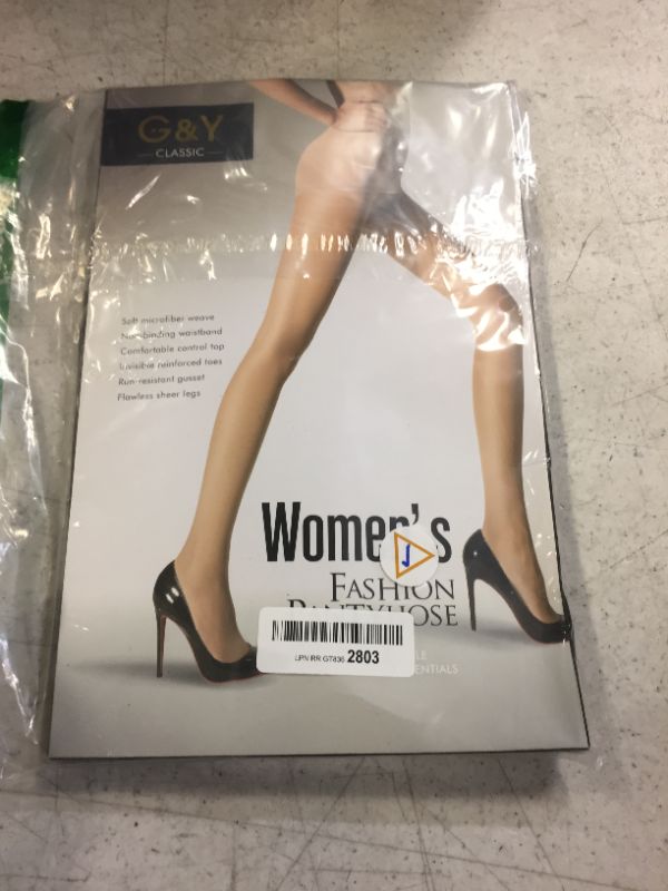 Photo 2 of 3 Pairs Women's Sheer Tights - 20D Control Top Pantyhose with Reinforced Toes