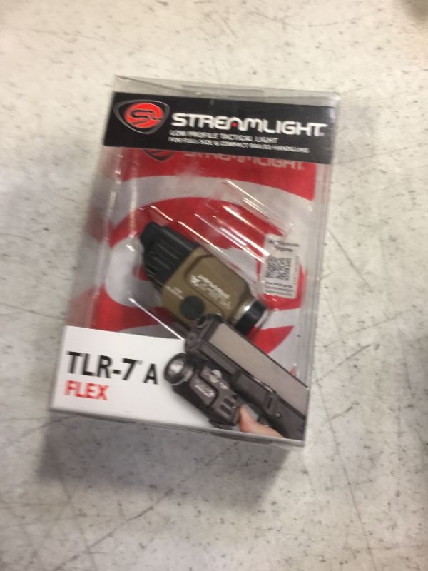 Photo 2 of Streamlight TLR-7A 500-Lumen Low-Profile Tactical Rail Light, High & Low Switches, Battery & Key kit, Flat Dark Earth, Box Flat Dark Earth Tactical Light