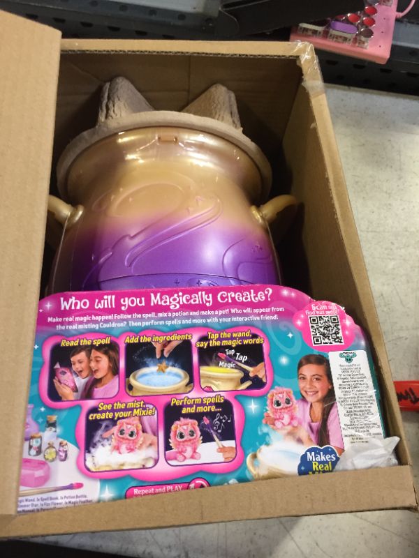 Photo 2 of Magic Mixies Magical Misting Cauldron with Interactive 8 inch Pink Plush Toy and 50+ Sounds and Reactions