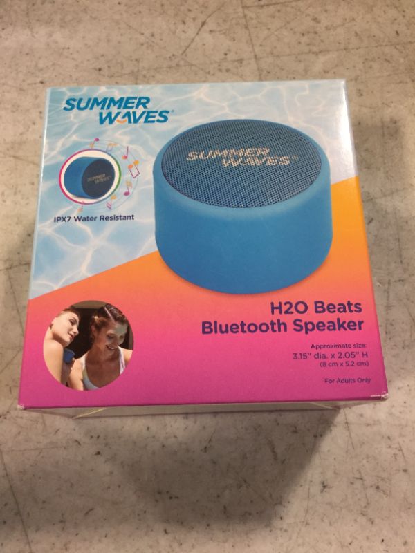 Photo 2 of Bluescape H2O Beats Lounge Pool Float Blue Includes H2O Beats Bluetooth Speake