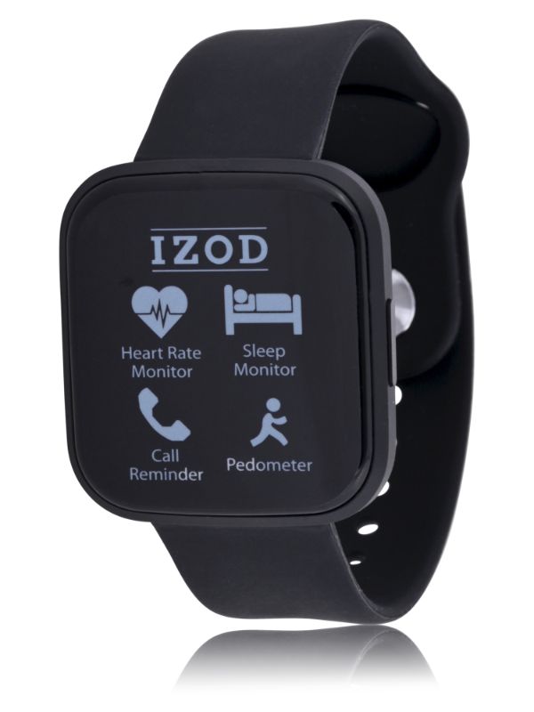 Photo 1 of IZOD Unisex Smart Watch with Silicone Strap in Black IZO9397BU
