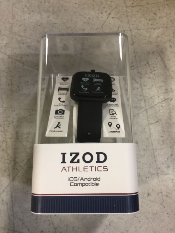 Photo 2 of IZOD Unisex Smart Watch with Silicone Strap in Black IZO9397BU
