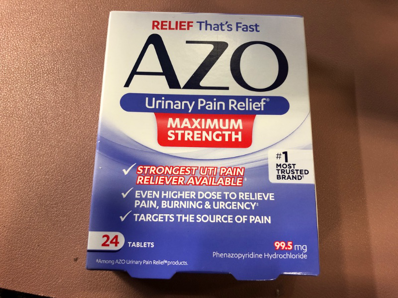 Photo 2 of AZO Urinary Pain Relief Maximum Strength | Fast relief of UTI Pain, Burning & Urgency | Targets Source of Pain | #1 Most Trusted Brand | 24 Tablets AZO Max Strength 24CT