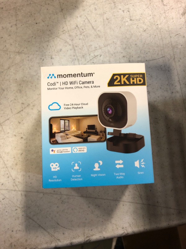 Photo 1 of Momentum MOCAMIND2K-01 Codi 2K HD Wi-Fi Indoor Camera