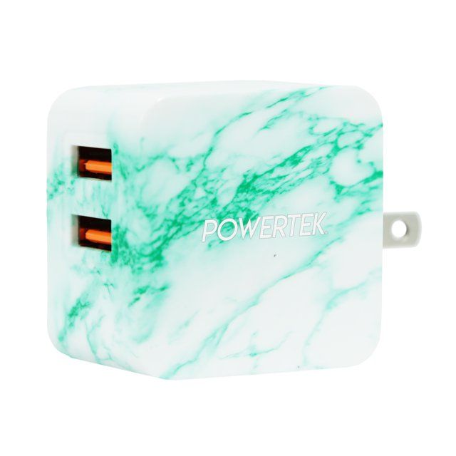 Photo 1 of Liquipel Dual USB-A Wall Charger Marble - Mint
