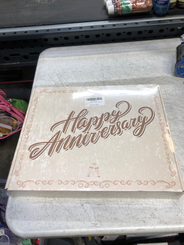 Photo 2 of 25th Anniversary Blanket Gifts with Gifts Box, Gift for 25th Wedding Anniversary, 25 Years of Marriage Gifts for Wife Husband Dad Mom, Silver Wedding Throw Blanket 60"x50" (Brown, 60"x50")
