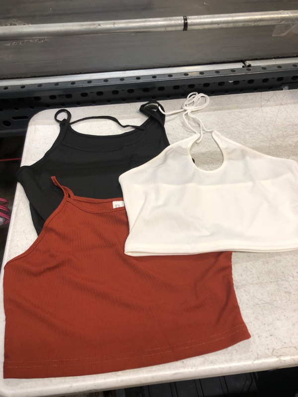 Photo 1 of 3 PC WOMEN'S CROPPED TOPS ( MED) 